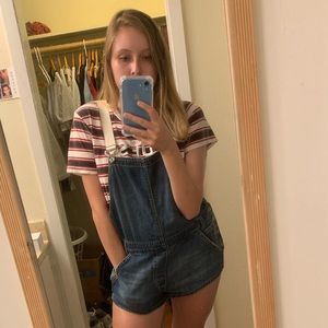 Free People Shapeless Drop Waist Shortalls